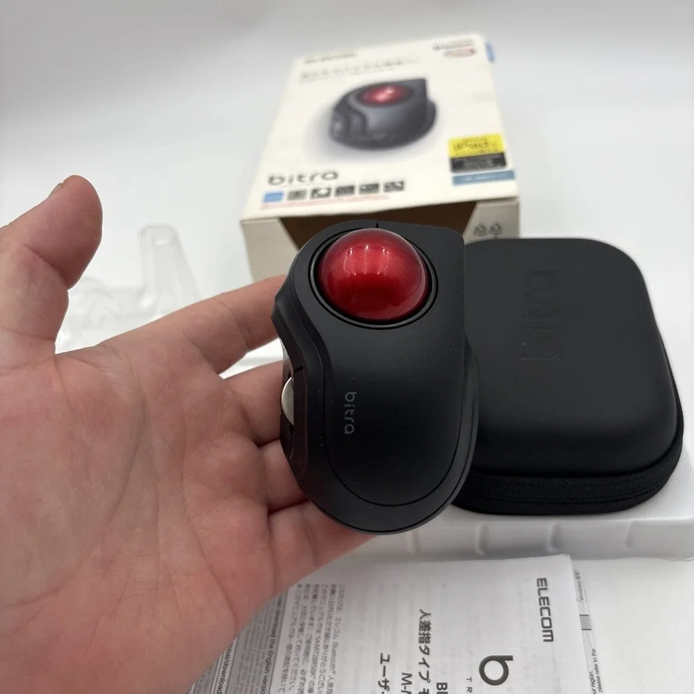 ELECOM bitra Trackball Mouse Quiet Index Finger Bluetooth Wireless Size 5
